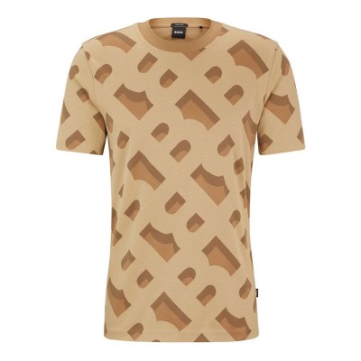 тениска,мъжки,тениски,boss,tiburt,419,short,sleeve,t,shirt,brown