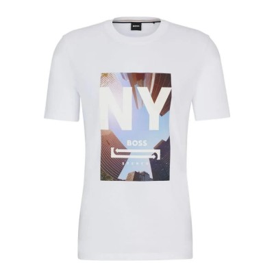 тениска,мъжки,тениски,boss,tiburt,511,short,sleeve,t,shirt,white