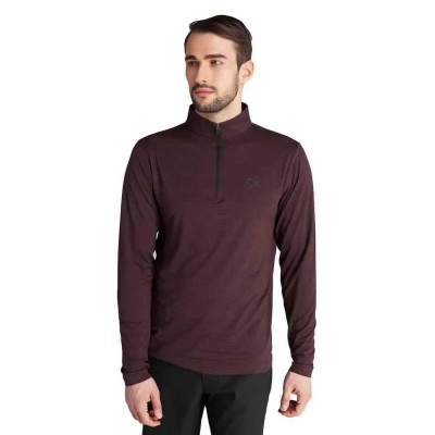 блуза,мъжки,пуловери,calvin,klein,golf,newport,half,zip,sweatshirt,blackberry,marl,(red)