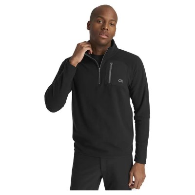 мъжки,пуловери,calvin,klein,golf,planet,half,zip,fleece,black,(black)
