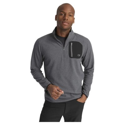 мъжки,пуловери,calvin,klein,golf,planet,half,zip,fleece,grey,(charcoal,marl)