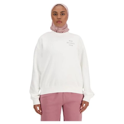 блуза,дамски,блузи,new,balance,iconic,collegiate,sweatshirt,white,(white)