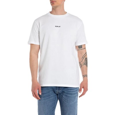 тениска,мъжки,тениски,replay,m6795.000.2660,short,sleeve,t,shirt,white