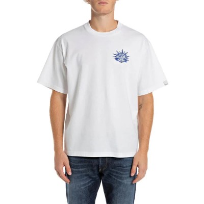 тениска,мъжки,тениски,replay,m6990.000.23454,short,sleeve,t,shirt,white,(off,white)