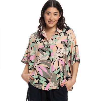 риза,с,къс,ръкав,дамски,блузи,дамски,ризи,roxy,beach,nostalgia,short,sleeve,shirt,multicolor
