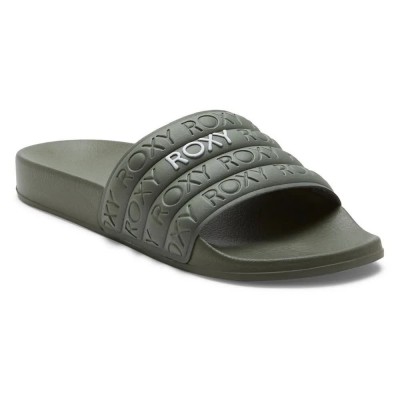 дамски,сандали,и,чехли,roxy,slippy,wp,slides,black,(army,green)