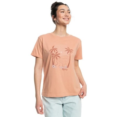 тениска,дамски,тениски,roxy,summer,fun,c,short,sleeve,t,shirt,orange,(cafe,creme)