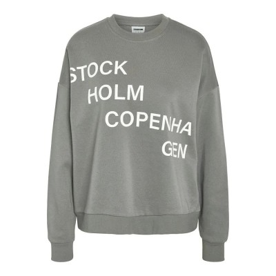 блуза,дамски,блузи,noisy,may,acia,sweatshirt,grey,(charcoal,gray)