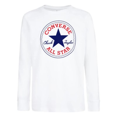 детска,тениска,мъжки,тениски,дамски,тениски,converse,kids,966243,long,sleeve,t,shirt,white,(white)