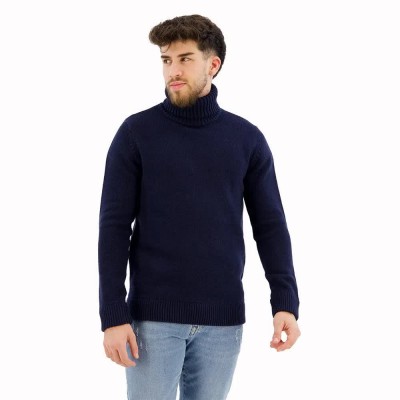 блуза,мъжки,пуловери,superdry,merchant,roll,neck,high,neck,sweater,blue