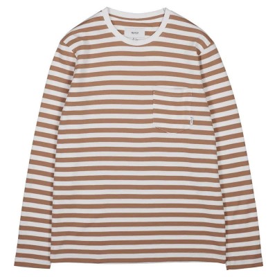 тениска,мъжки,тениски,makia,verkstad,long,sleeve,t,shirt,camel,white,(brown)