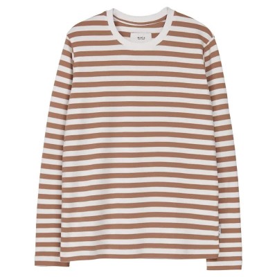 тениска,дамски,тениски,makia,verkstad,long,sleeve,t,shirt,camel,white,(brown)