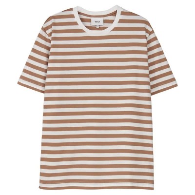 тениска,дамски,тениски,makia,verkstad,short,sleeve,t,shirt,camel,white,(brown)