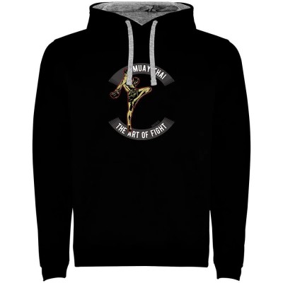 суичър,мъжки,пуловери,kruskis,art,of,fight,bicolor,hoodie,black,grey,(black)