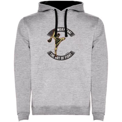 суичър,мъжки,пуловери,kruskis,art,of,fight,bicolor,hoodie,heather,grey,black,(grey)