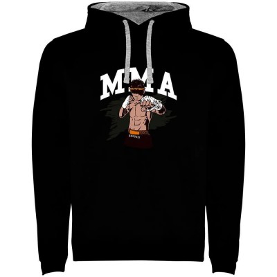 суичър,мъжки,пуловери,kruskis,fighter,bicolor,hoodie,black,grey,(black)