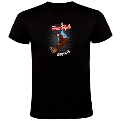 тениска,мъжки,тениски,kruskis,freestyle,rollers,short,sleeve,t,shirt,black