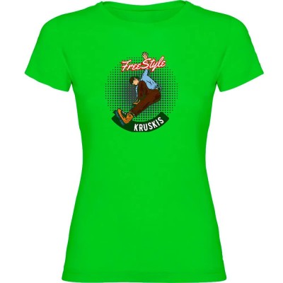 тениска,дамски,тениски,kruskis,freestyle,rollers,short,sleeve,t,shirt,light,green,(green)