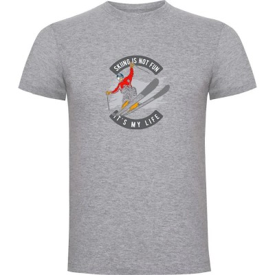 тениска,мъжки,тениски,kruskis,skiing,is,not,fun,short,sleeve,t,shirt,heather,grey,(grey)