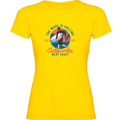 тениска,дамски,тениски,kruskis,wave,calling,short,sleeve,t,shirt,yellow