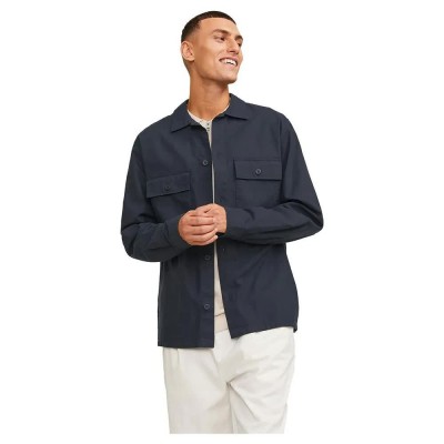 мъжки,якета,jack,&,jones,venice,linen,overshirt,blue,(black)