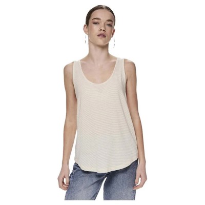 тениска,дамски,тениски,pieces,billo,lurex,sleeveless,t,shirt,bright,white,detail,gold,lurex,(beige)