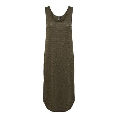 рокля,дамски,поли,и,рокли,pieces,billo,sleeveless,midi,dress,brown,(grape,leaf,detail,gold,lurex)