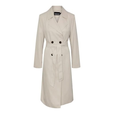 палто,мъжки,якета,pieces,scarlett,trench,coat,beige,(silver,gray)