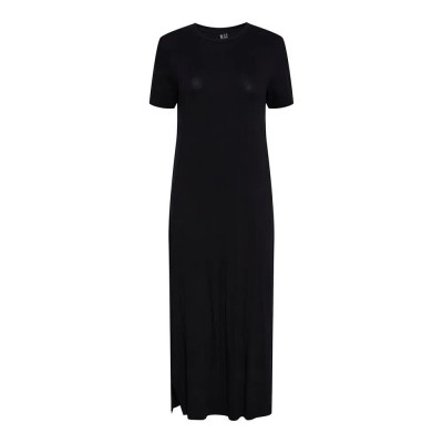рокля,дамски,поли,и,рокли,pieces,sofia,maxi,short,sleeve,midi,dress,black,(black)