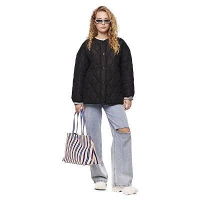 яке,дамски,якета,и,палта,pieces,stella,quilted,jacket,black,(grey)