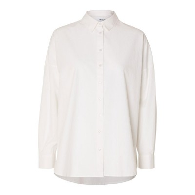 риза,с,дълъг,ръкав,дамски,блузи,дамски,ризи,selected,dina,sanni,long,sleeve,shirt,white
