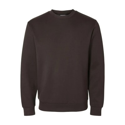 блуза,мъжки,пуловери,selected,emanuel,soft,sweatshirt,chocolate,torte,(brown)