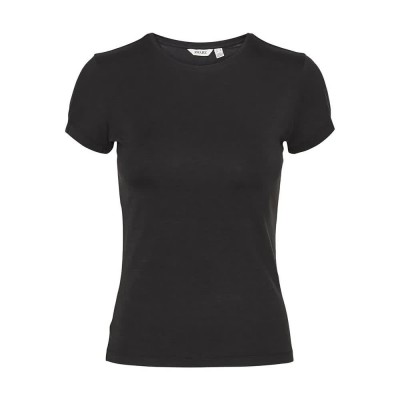 тениска,дамски,тениски,vero,moda,ines,fiona,short,sleeve,t,shirt,black,(black)