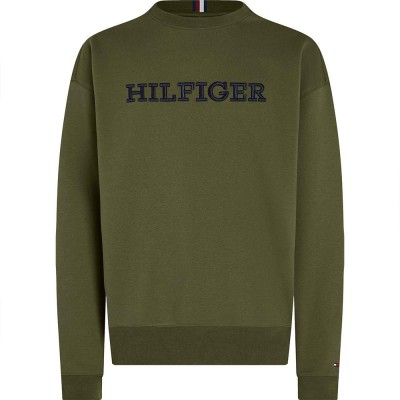 блуза,мъжки,пуловери,tommy,hilfiger,monotype,embro,sweatshirt,green