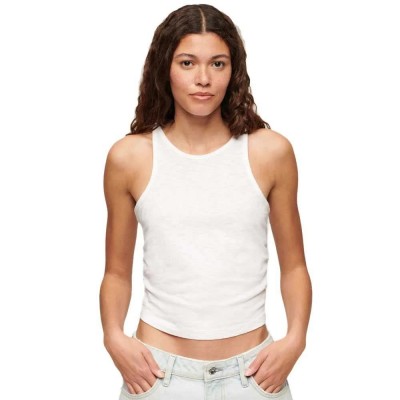 потник,дамски,топове,superdry,ruched,sleeveless,top,optic,(white)