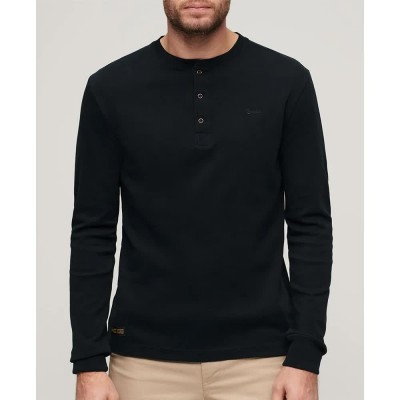 тениска,мъжки,тениски,superdry,vle,mid,weight,henley,long,sleeve,t,shirt,black