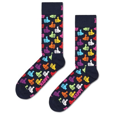 чорапи,мъжки,чорапи,happy,socks,thumbs,up,half,long,socks,multicolor,(navy)