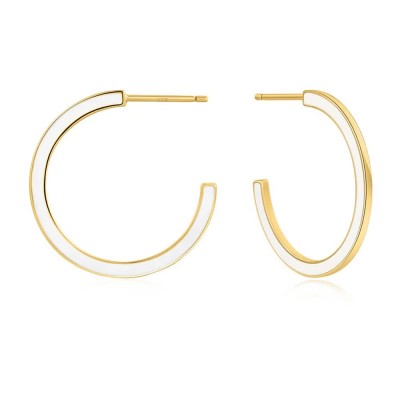 бижутерия,ania,haie,e028,earrings,white,(golden)