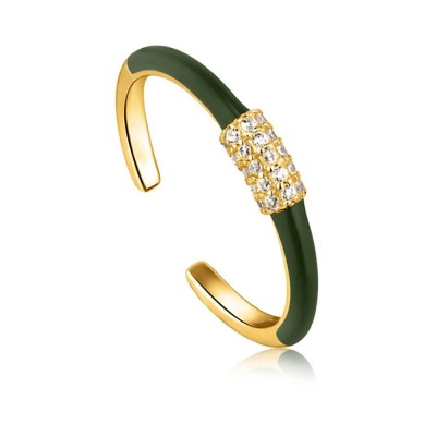 бижутерия,ania,haie,r031,ring,golden,(green)