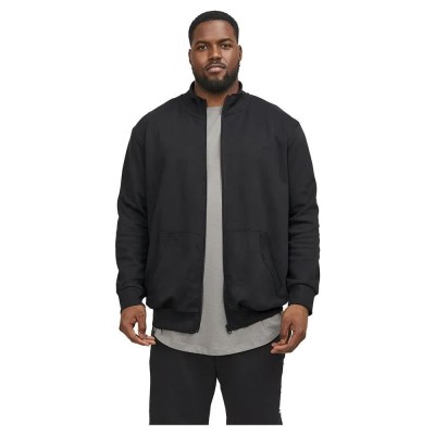 блуза,мъжки,пуловери,jack,&,jones,paulos,plus,size,full,zip,sweatshirt,black,(black)