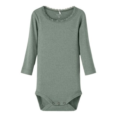 детски,облекла,за,момчета,name,it,baby,long,sleeve,bodysuit,kab,lily,pad,detail,melange,(green)