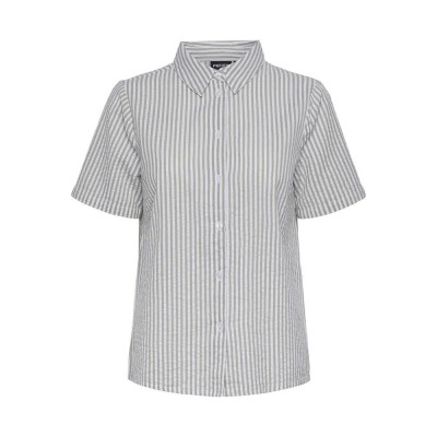 риза,с,къс,ръкав,дамски,блузи,дамски,ризи,pieces,sally,short,sleeve,shirt,tea,stripes,cloud,dancer,(grey)