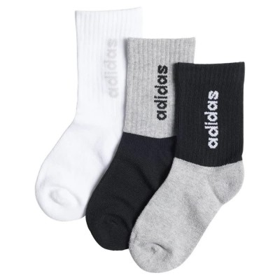 чорапи,детски,чорапи,adidas,linear,crew,socks,3,pairs,multicolor,(black,medium,grey,heather,white)