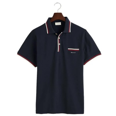 мъжки,блузи,с,яка,gant,2,col,tipping,pique,short,sleeve,polo,evening,blue,(blue)