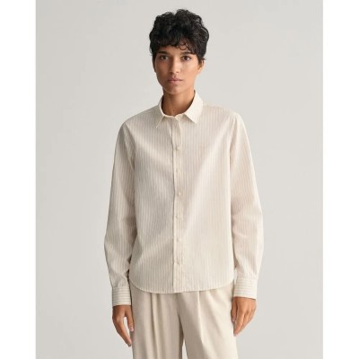 риза,с,дълъг,ръкав,дамски,блузи,дамски,ризи,gant,reg,poplin,striped,long,sleeve,shirt,beige