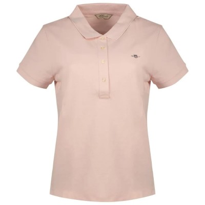 шапка,дамски,блузи,с,яка,gant,slim,sheild,cap,pique,short,sleeve,polo,pink