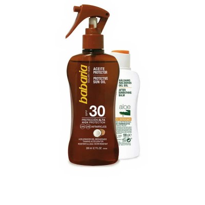 козметика,за,защита,от,слънце,babaria,coco,babary,solar,protective,oil,spray,f,30,mas,after,sun,gift,200ml,100ml,brown,(multicolor)