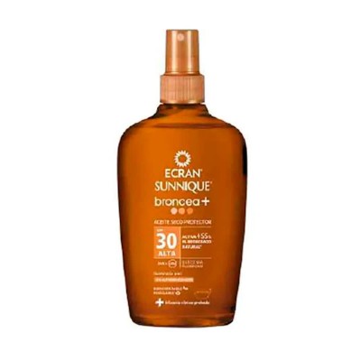 козметика,за,защита,от,слънце,ecran,sunnique,bronzea,protective,oil+f30,200ml,clear,(multicolor)