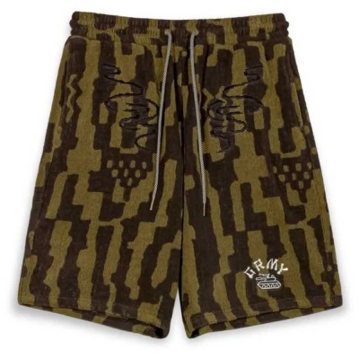 къси,панталони,мъжки,панталони,дамски,панталони,grimey,lucky,dragon,all,over,jacquard,baggy,sweat,shorts,green,(black)