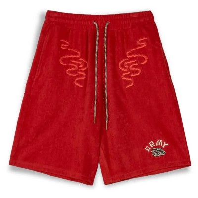 къси,панталони,мъжки,панталони,grimey,lucky,dragon,terry,towelling,baggy,sweat,shorts,red